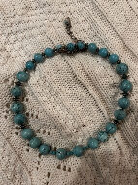 Turquoise Gumball Beaded Statement Necklace